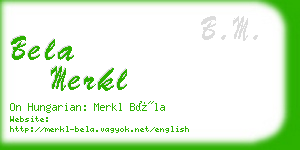 bela merkl business card